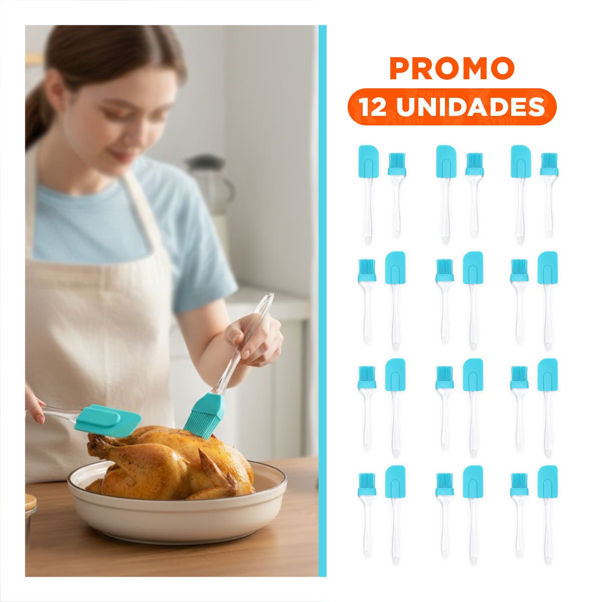 PACK12 ENVOLTURA PLASTICA 20M X 30CM PARA ALIMENTOS COCINA Y+REGALO STICKER - 1
