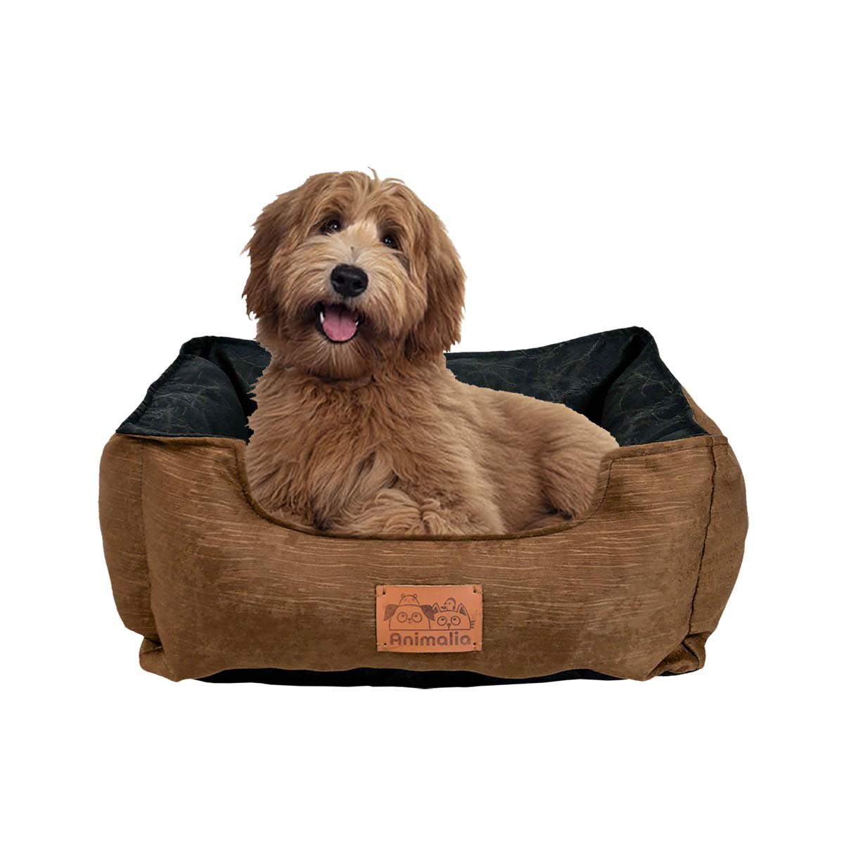 PACK2 DESCANSO MARRON PARA PERRO TALLA M CON CENTRO NEGRO Y+REGALO STICKER - 2