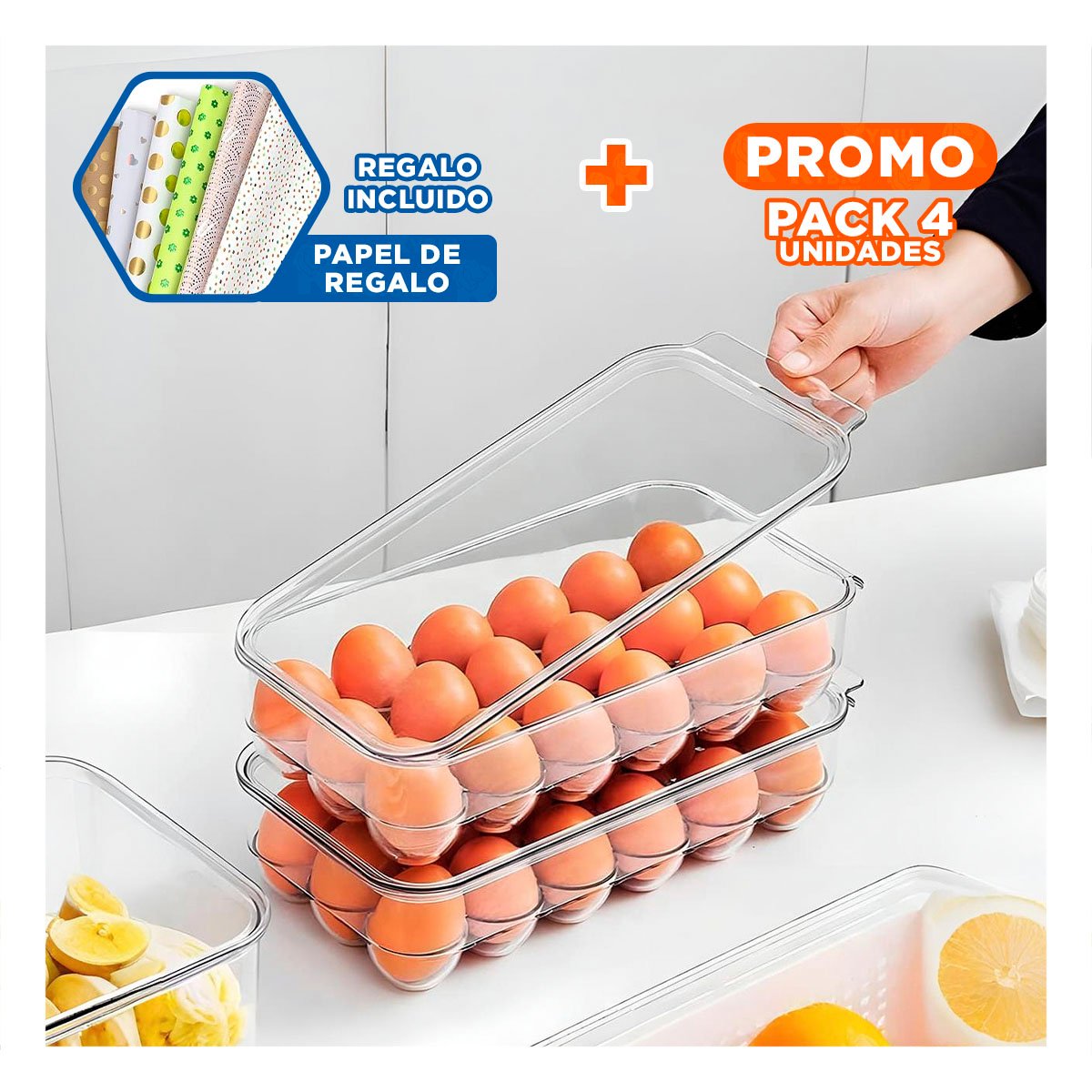 PACK4 HERRAMIENTAS DE COCINA UTENSILIOS DE SILICONA NEGRO ANTIDESLIZANTE Y+PAPEL REGALO - 1