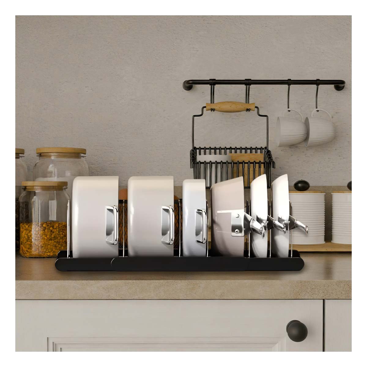 ORGANIZADOR SEGURO PARA TAPAS OLLAS Y SARTENES Y USO DIARIO Y+POST IT - 2