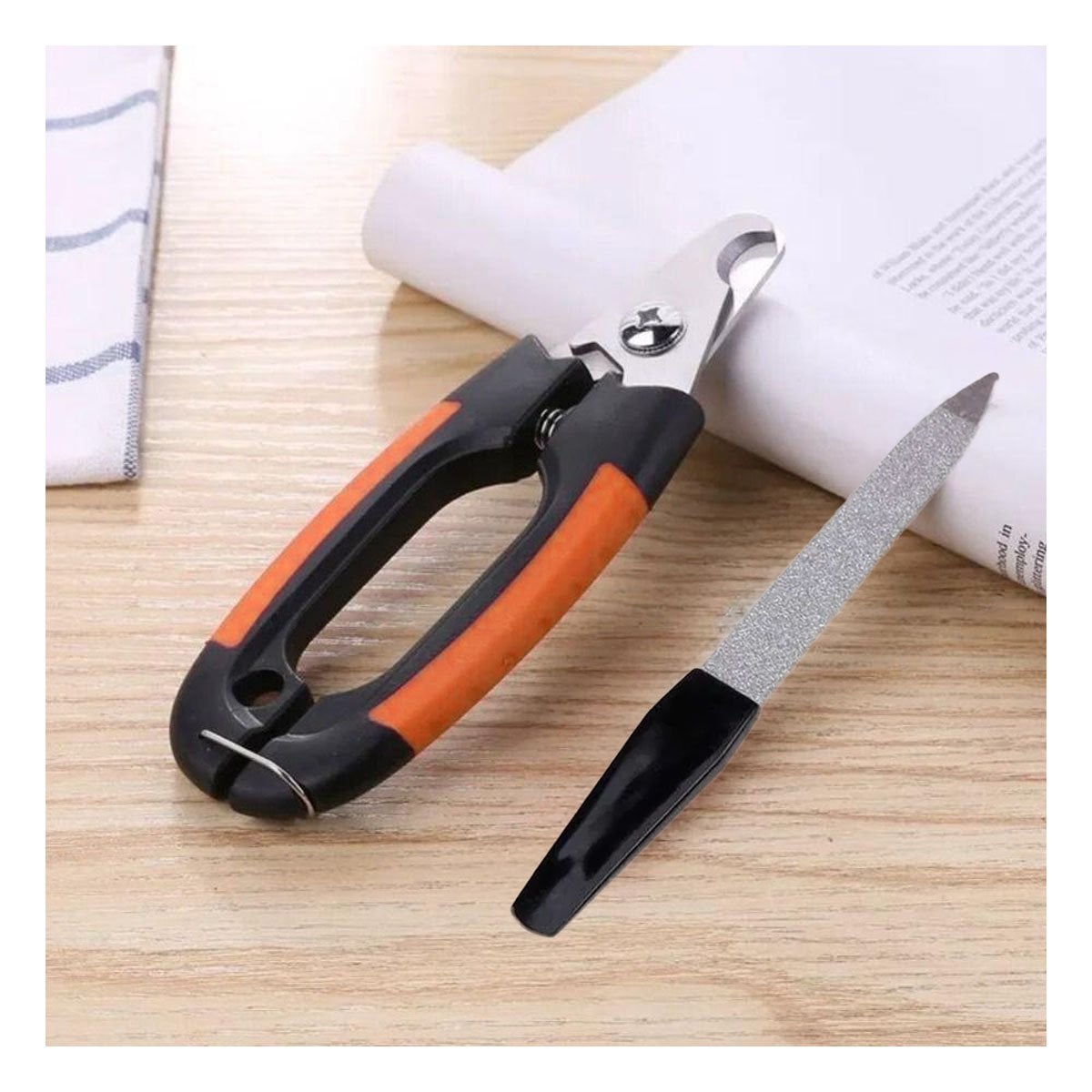 ALICATE PRACTICO CON LIMA 12X4 3 CM NARANJA Y NEGRO NUMBELL Y+POST IT - 2