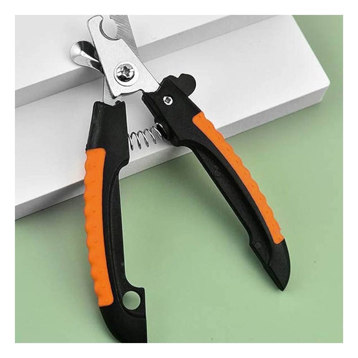 KIT ERGONOMICO CORTA UNA CON LIMA 12X4 3 CM NARANJA Y NEGRO NUMBELL Y+REGALO STICKER - 2