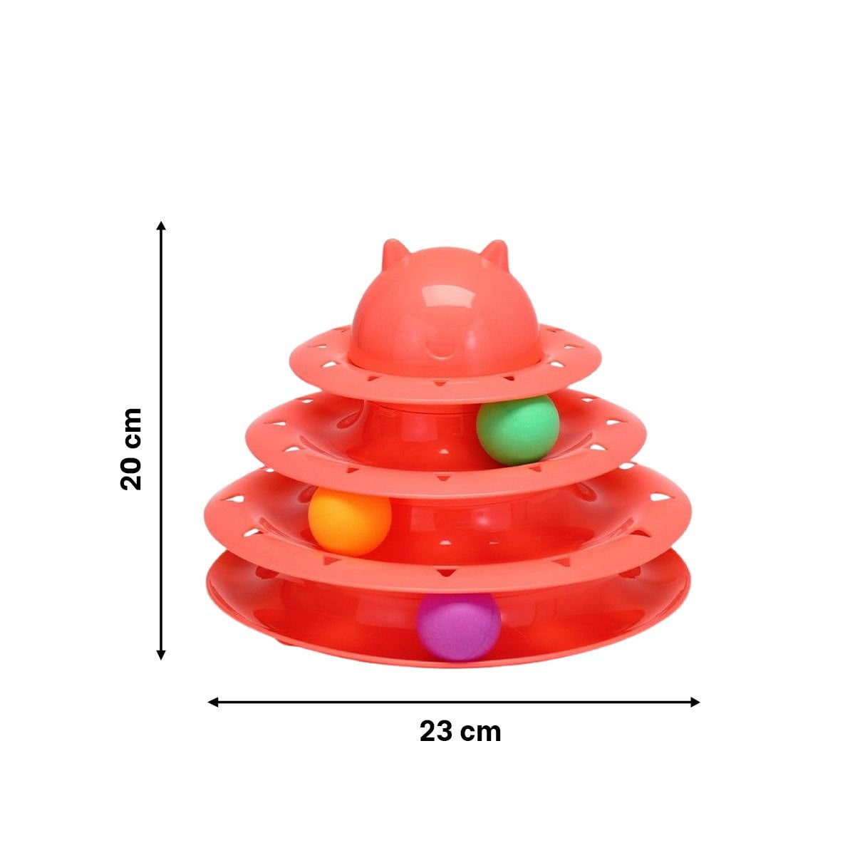 PACK12 JUEGO MODERNO DE 3 NIVELES CON PELOTAS ROSADO PARA GATO Y+PAPEL REGALO - 4
