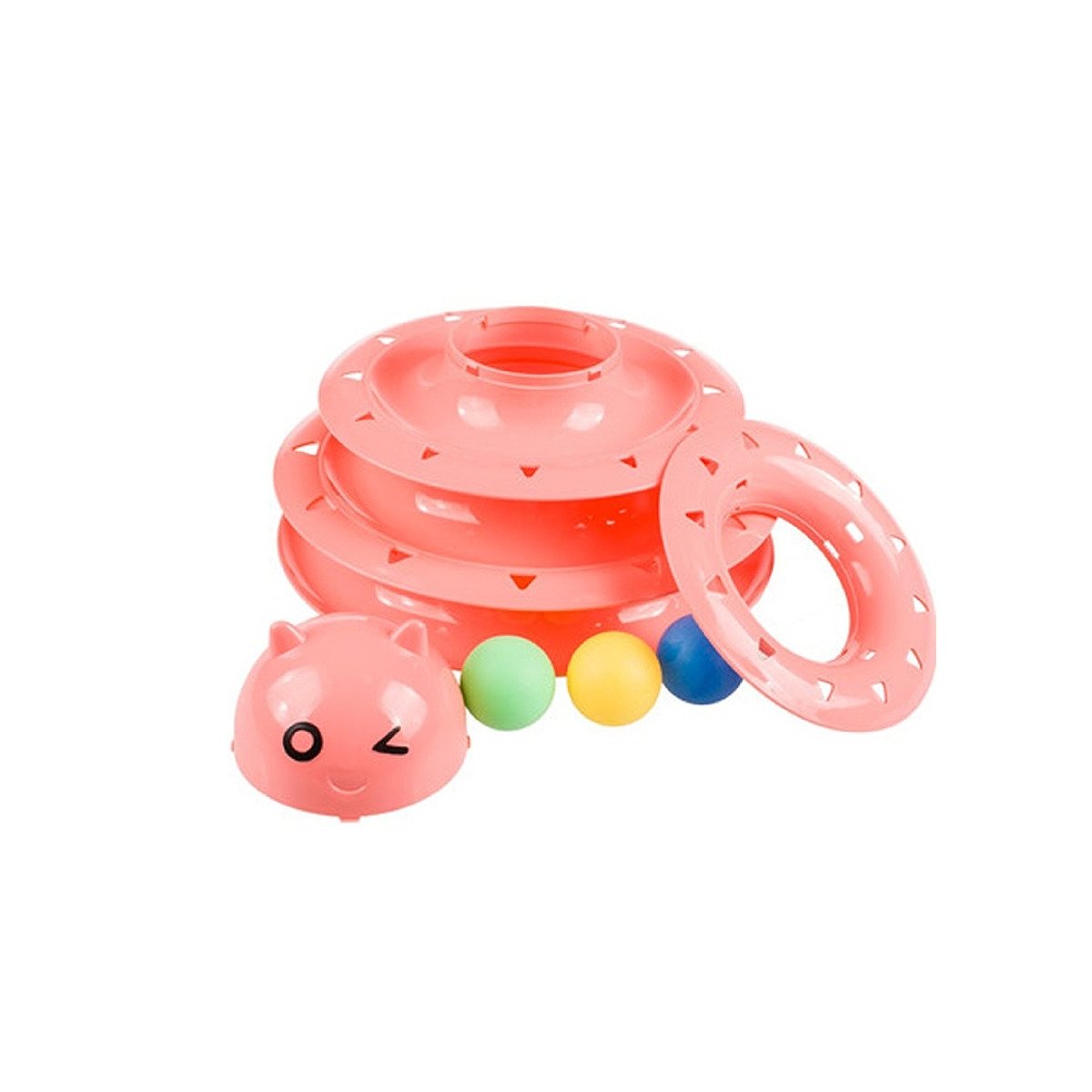 TORRE DE ENTRETENIMIENTO CON 3 NIVELES PELOTAS ROSADO Y+LIGAS REGALO - 3