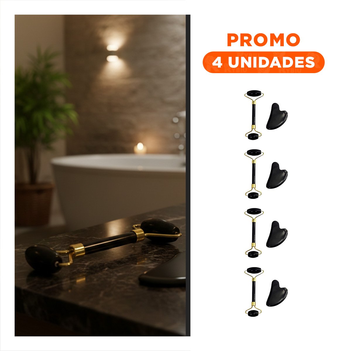 PACK4 EXTRACTOR NEGRO SET DE 2 DE JADE PARA SPA CASERO Y PIEL RADIANTE Y+REGALO STICKER - 1