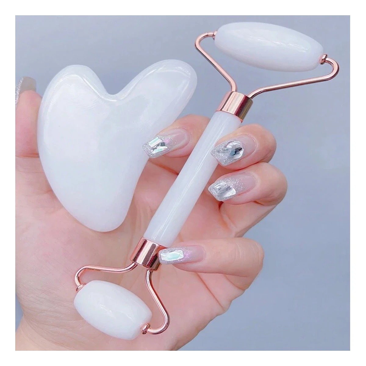 PACK6 EXTRACTOR DE BELLEZA SET DE 2 BLANCO DE JADE PARA HIDRATACION Y RELAX Y+PAPEL REGALO - 5