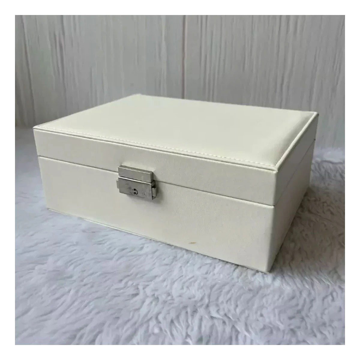 PACK12 MALETIN COMPACTO 23X17X9 CM BLANCO CON COMPARTIMENTOS Y SEGURO - 2