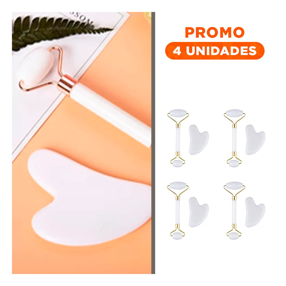 PACK4 EXTRACTOR BLANCO SET DE 2 DE JADE PARA SPA CASERO Y PIEL RADIANTE Y+REGALO STICKER - 1