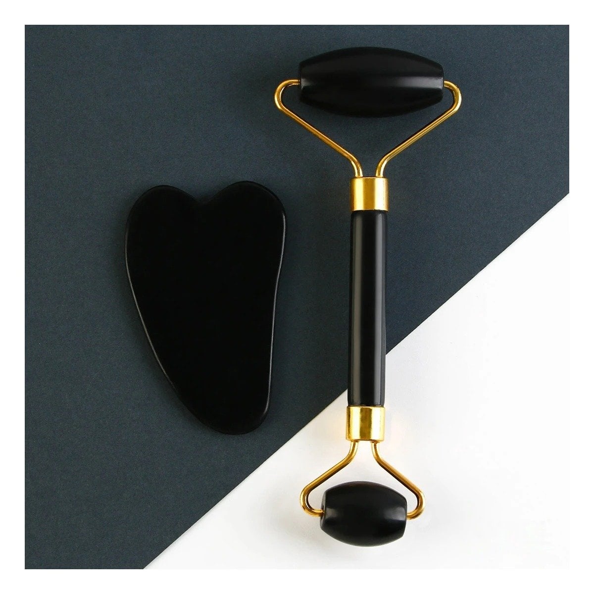 PACK12 INSTRUMENTO FACIAL SET DE 2 DE JADE NEGRO PARA MASAJE PROFUNDO Y BIENESTAR - 5
