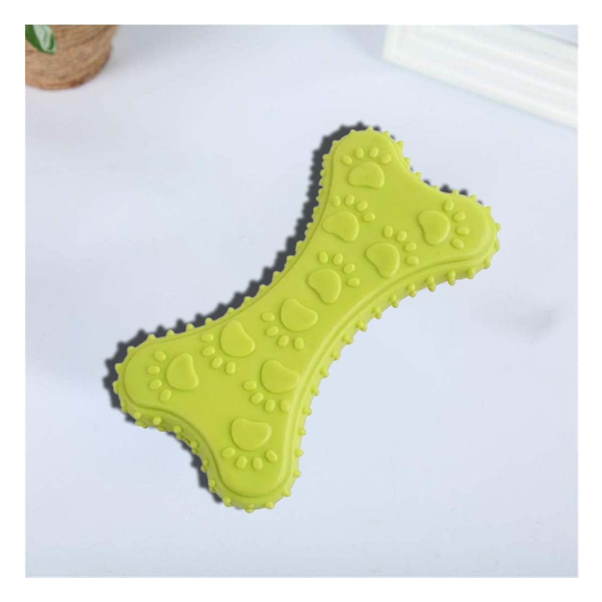 PACK12 ELEMENTO VERDE LIMON CON FORMA HUESO PEQUENO EN ESPACIOS NEUTROS Y+REGALO STICKER - 5