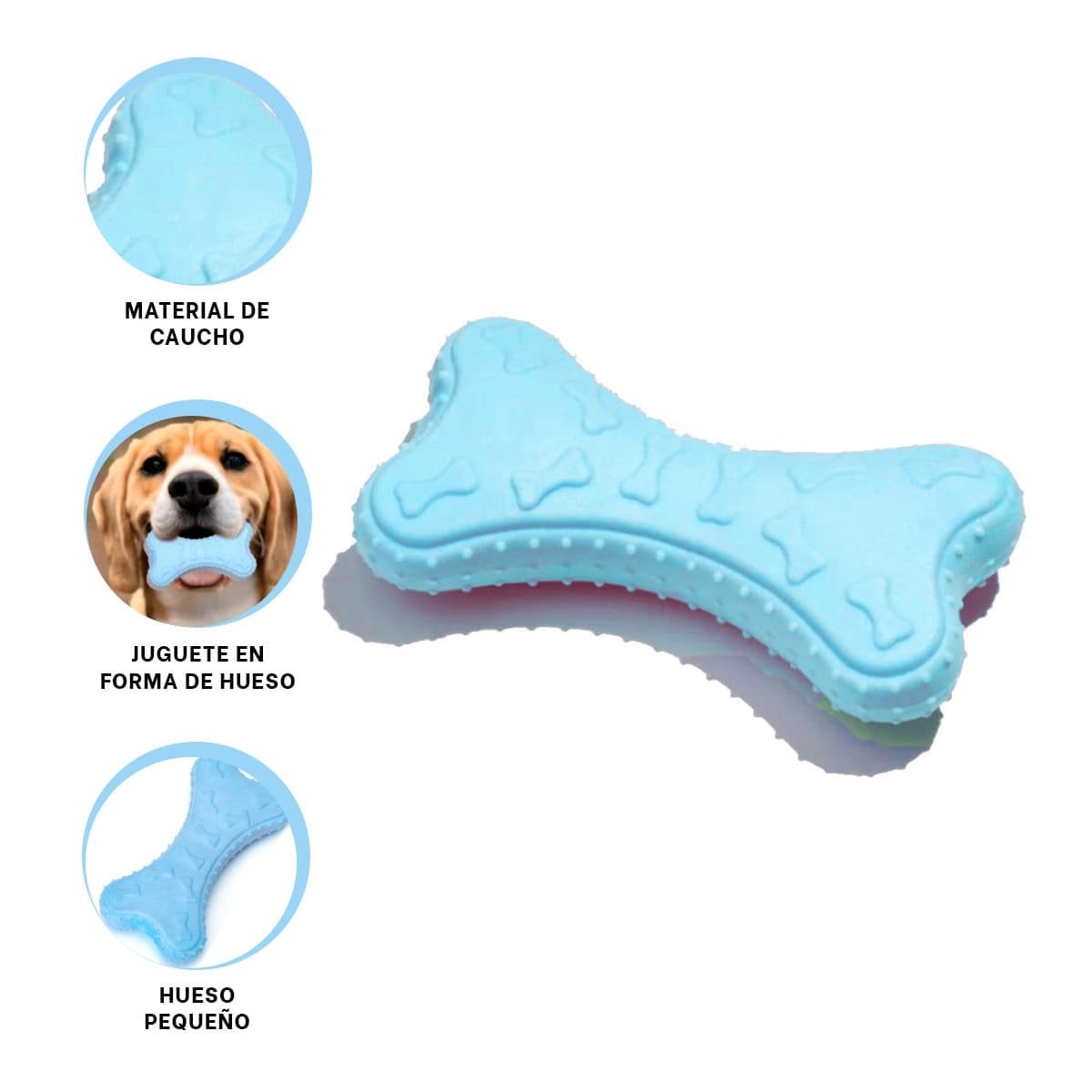 JUGUETE FUNCIONAL CELESTE CLARO TIPO HUESO PEQUENO PARA ESPACIOS ORGANIZADOS - 3