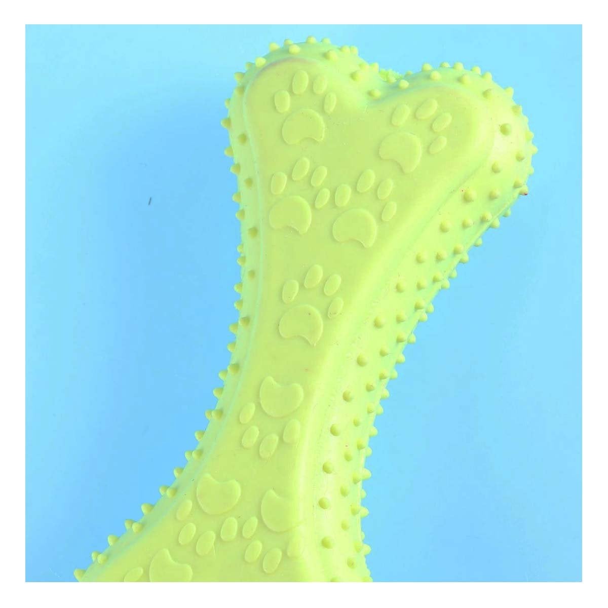 MORDEDOR PEQUENO EN VERDE LIMON CON CONTORNO HUESO PARA JUEGO RECURRENTE Y+LIGAS REGALO - 1