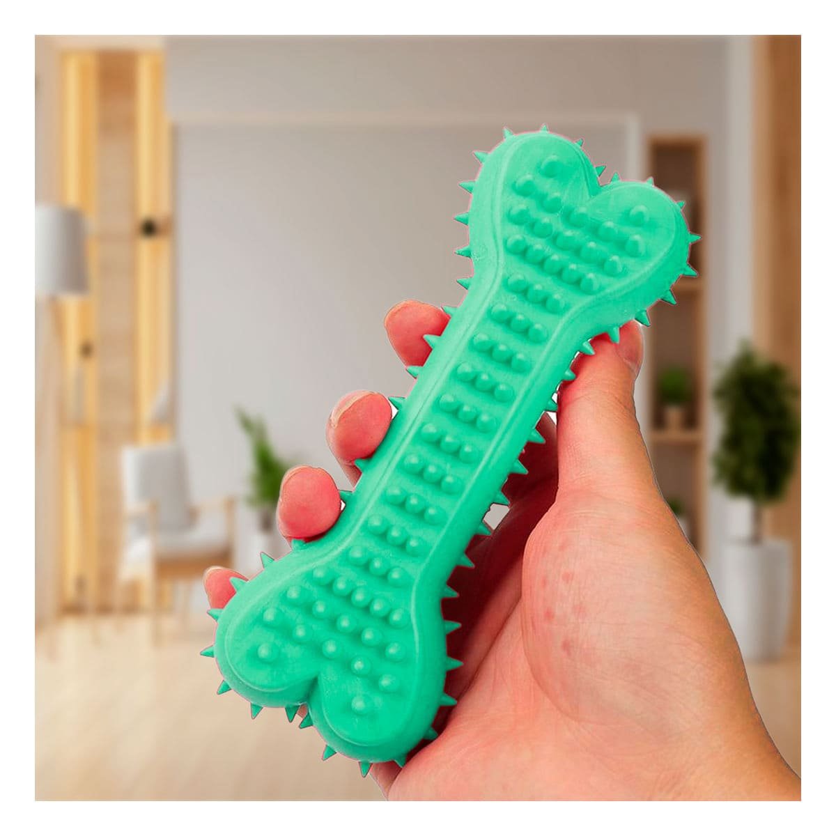 PACK2 JUGUETE LIGERO HUESO CON PUAS EN TONO VERDE AGUA QUE OPTIMIZA RINCONES Y+PAPEL REGALO - 5