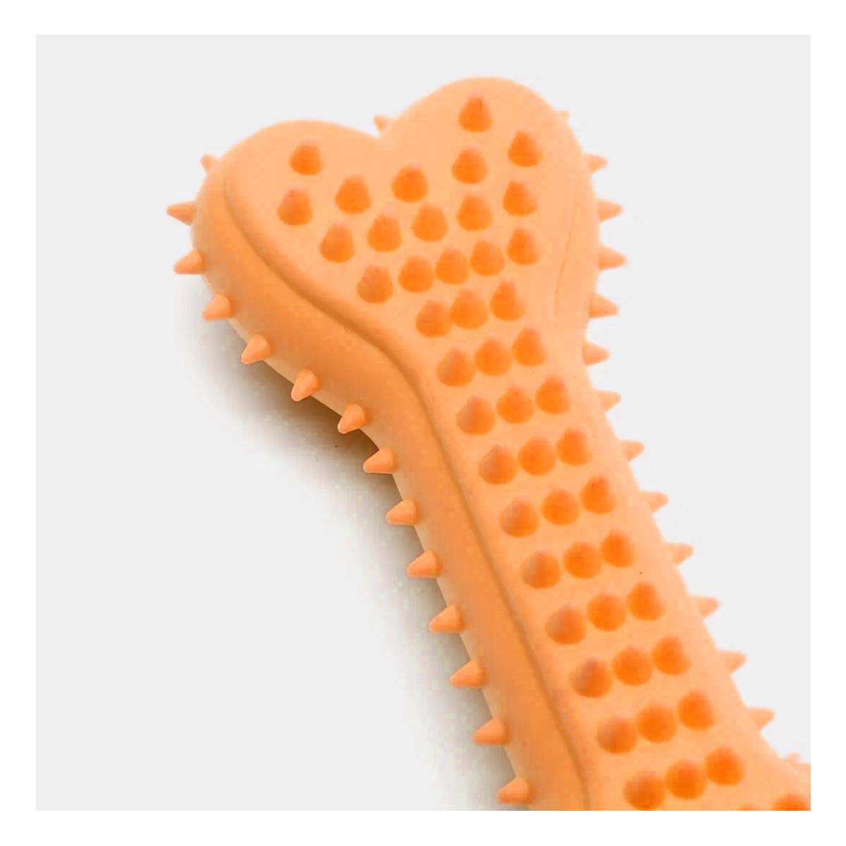 MORDEDOR CON PUAS EN COLOR NARANJA CON CONTORNO HUESO PARA JUEGO RECURRENTE Y+LIGAS REGALO - 2