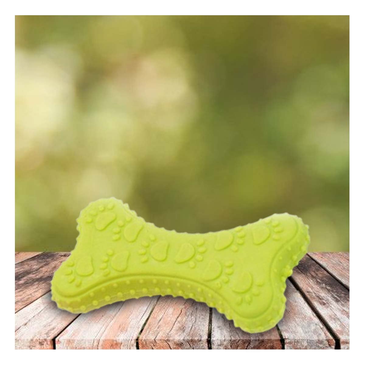 MORDEDOR HUESO PEQUENO VERDE LIMON PARA MOVIMIENTO Y ENTRETENIMIENTO Y+REGALO STICKER - 2