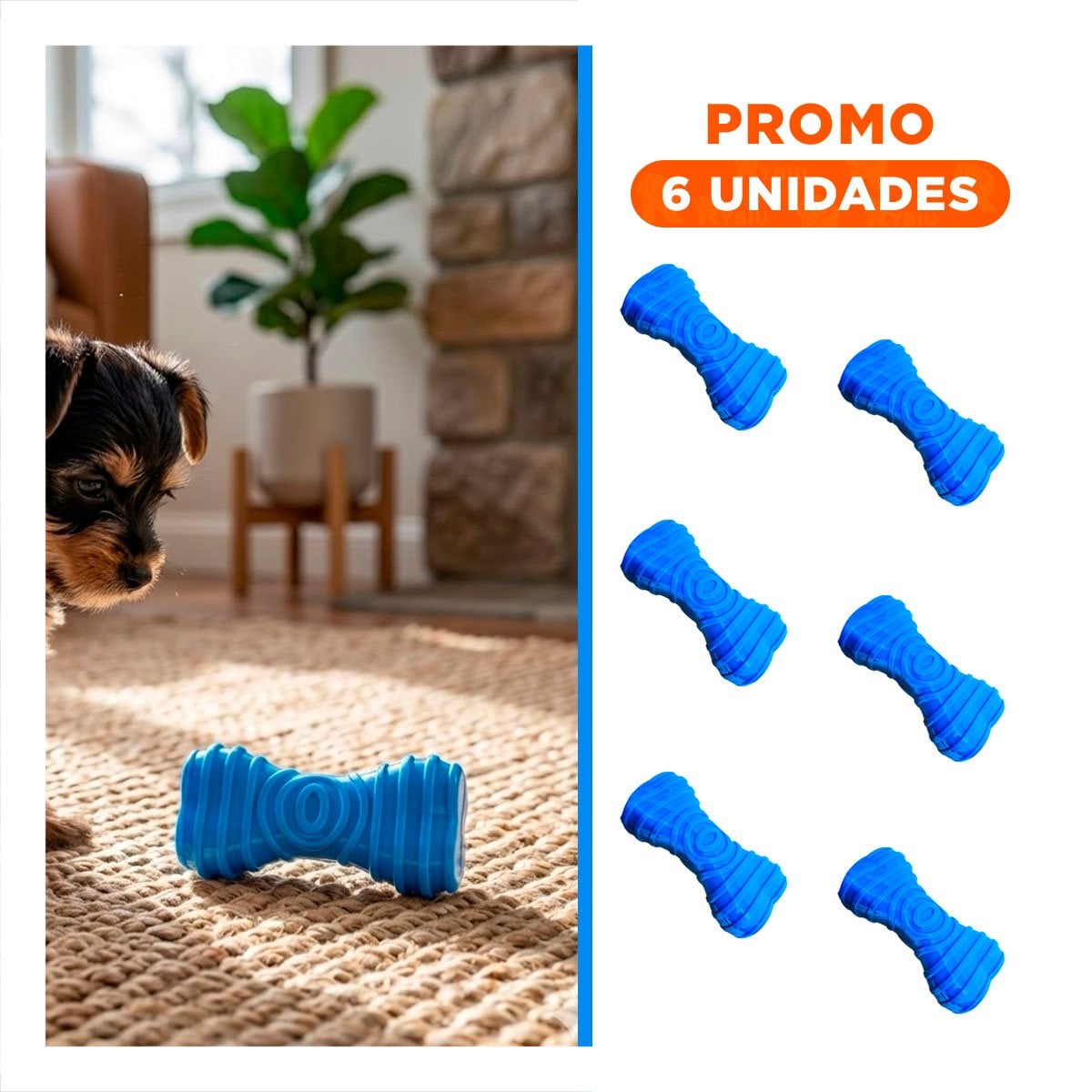 PACK6 ELEMENTO EN COLOR AZUL HUESO CON RAYAS PARA ENTORNOS DE APARIENCIA CLARA - 1