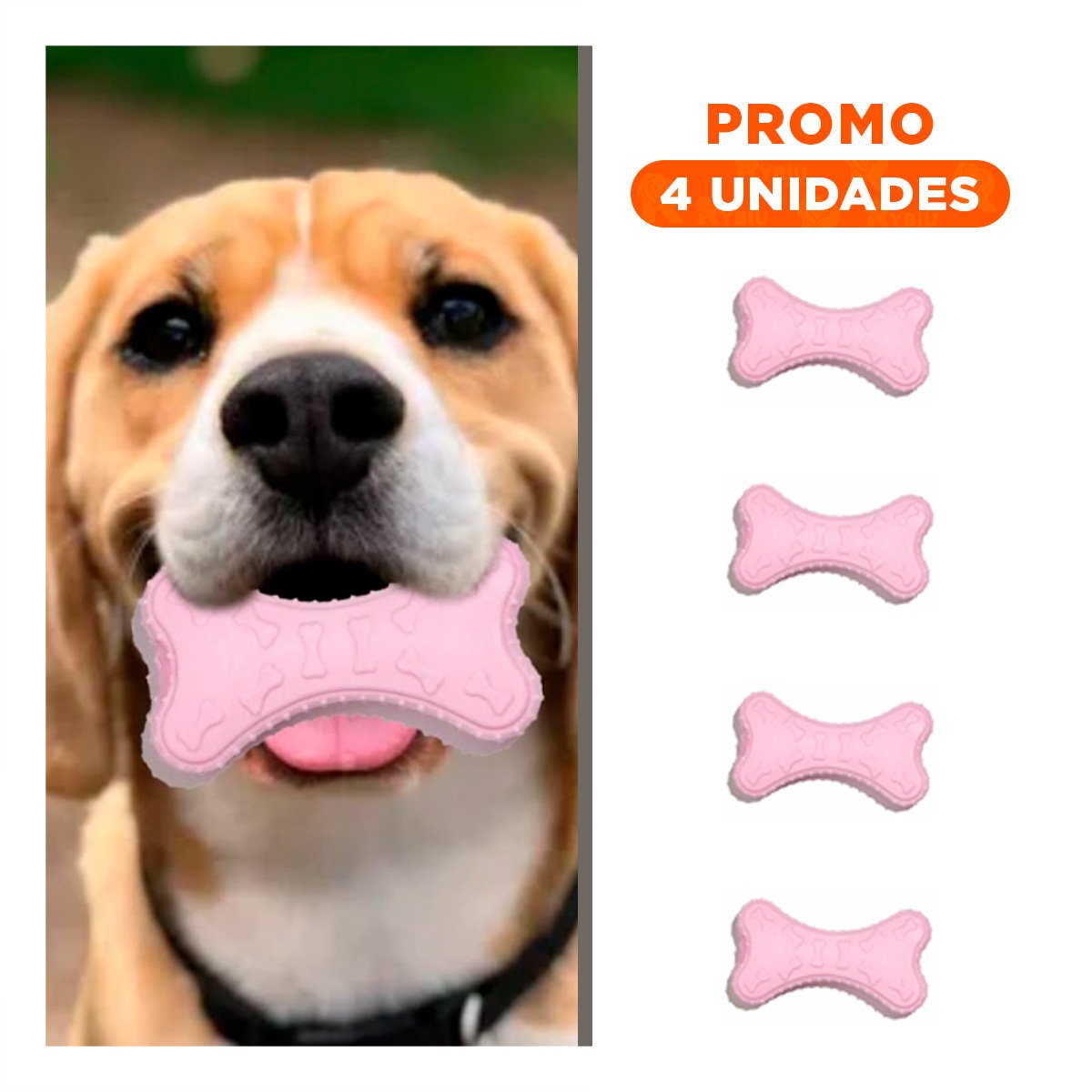 PACK4 ARTICULO INTERACTIVO PEQUENO EN ROSADO CLARO CON FORMA CLASICA Y+REGALO STICKER - 1