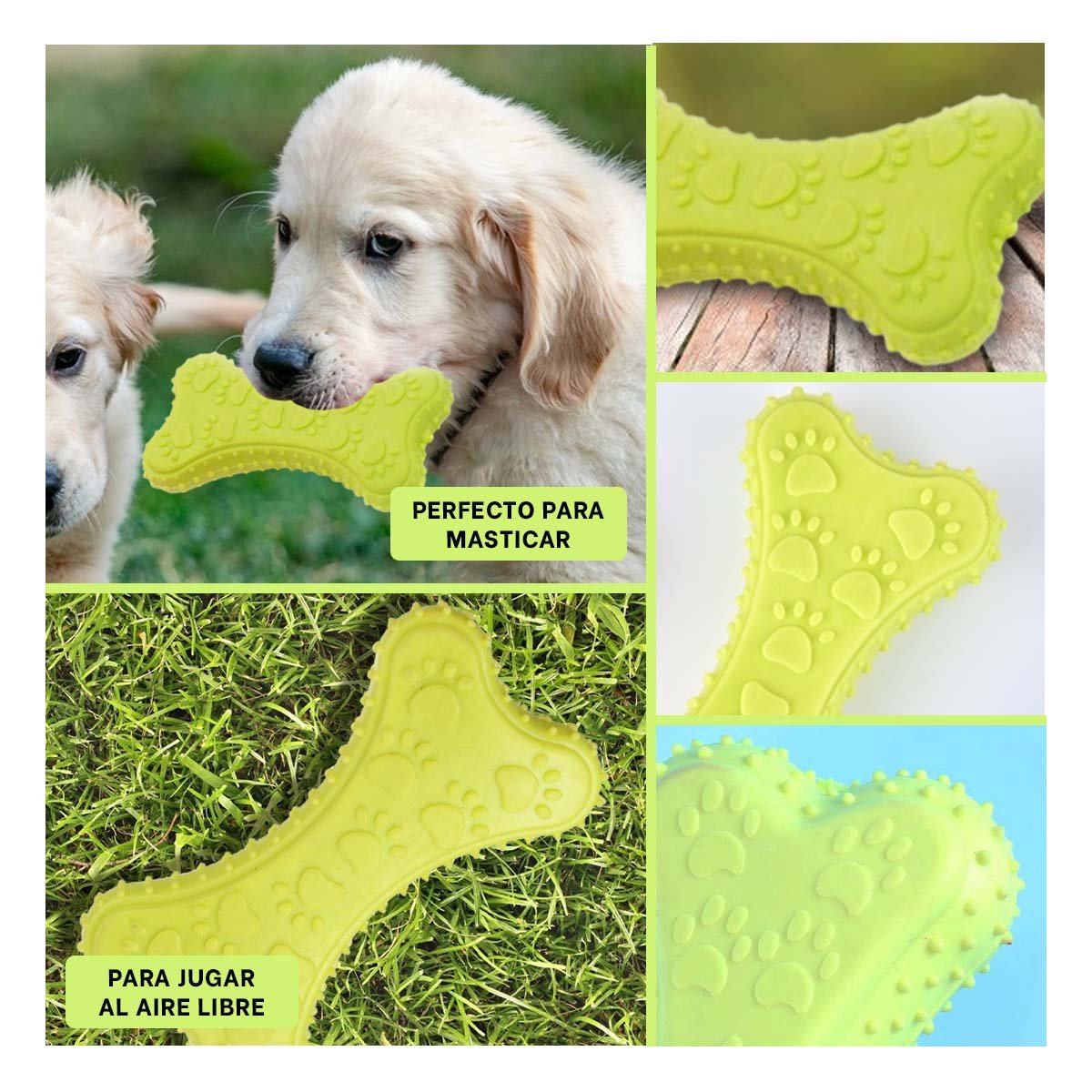 MORDEDOR VERDE LIMON TIPO HUESO PEQUENO DE MANIPULACION CONSTANTE Y+POST IT - 5