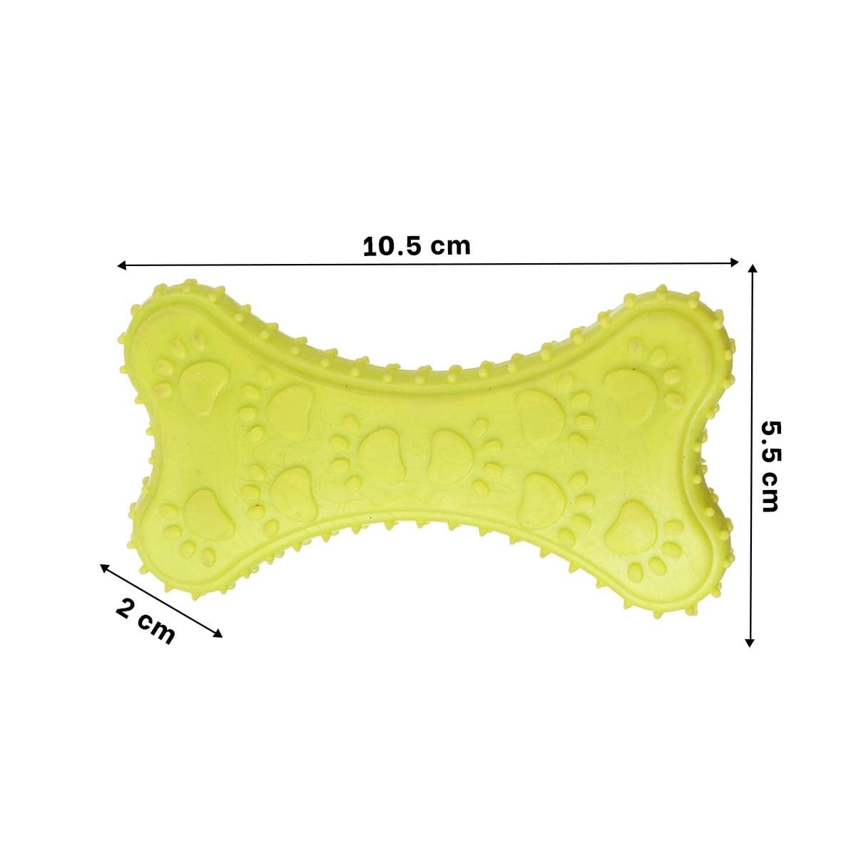 MORDEDOR VERDE LIMON CON FIGURA HUESO PEQUENO PARA INTERACCION REGULAR Y+PAPEL REGALO - 4