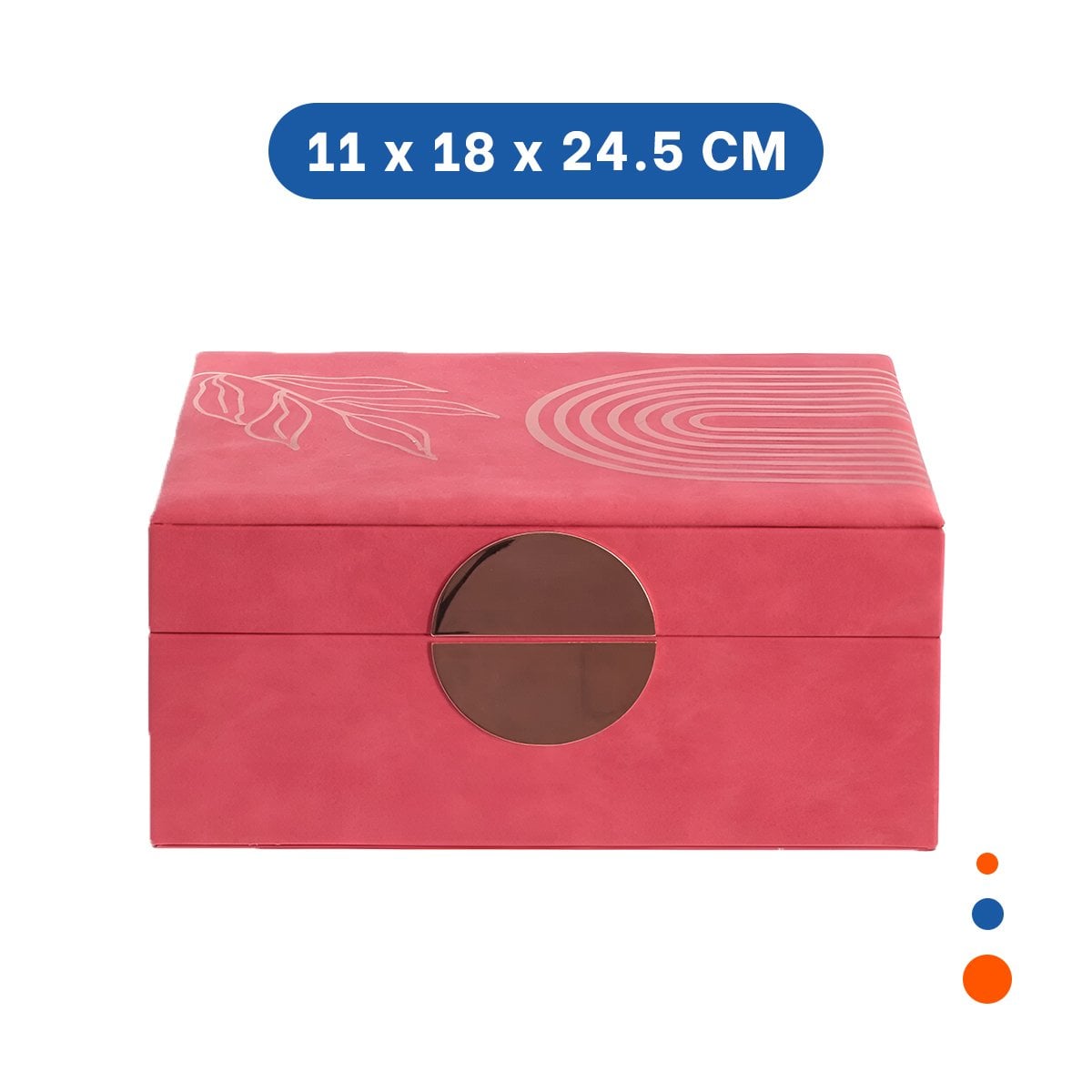 PACK2 COFRE MODERNO 2 NIVELES 24,5X18X11 CM ROSADO CON DETALLES DORADOS - 4