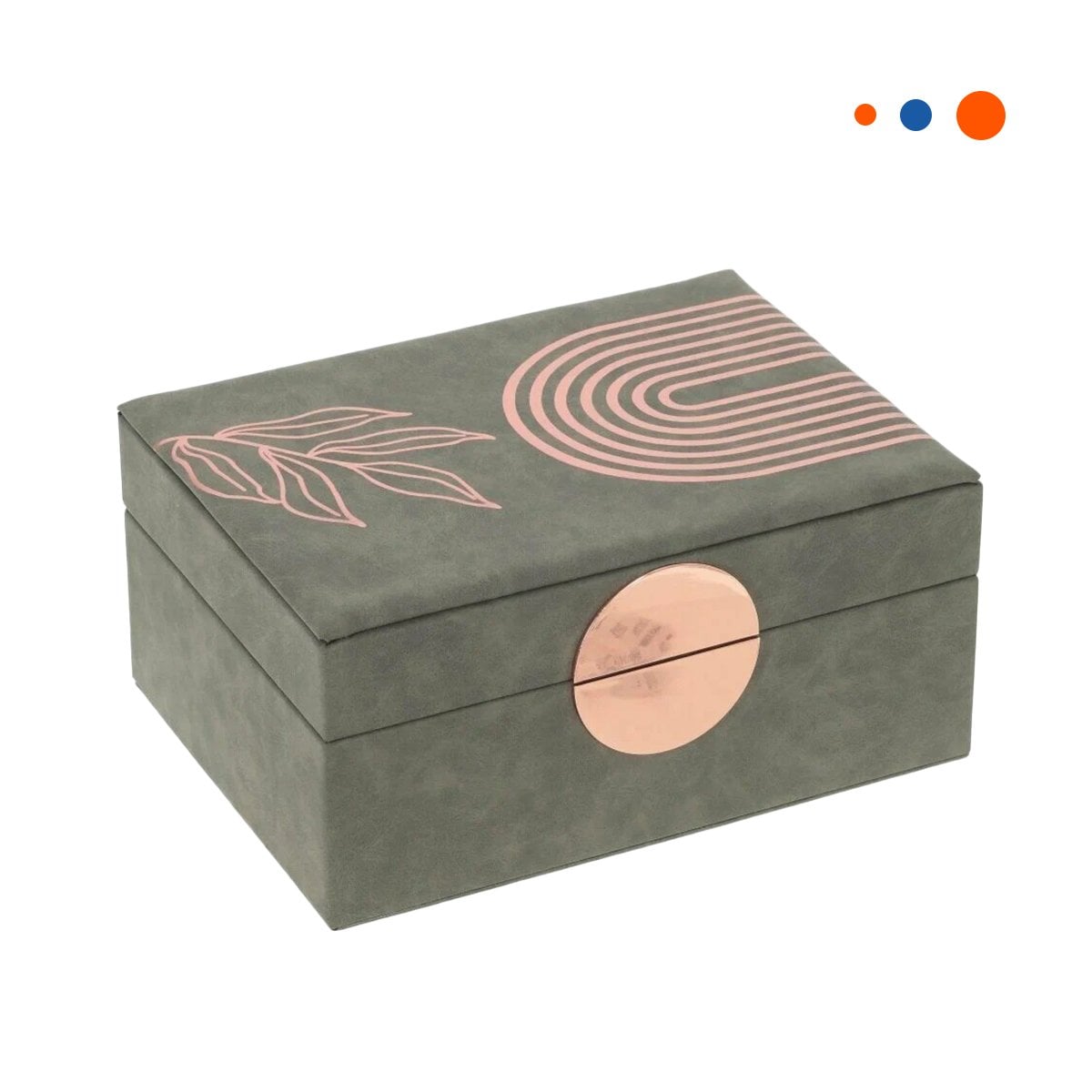 PACK4 ORGANIZADOR PRACTICO 2 NIVELES 24,5X18X11 CM VERDE CON DETALLES DORADOS Y+PAPEL REGALO - 3