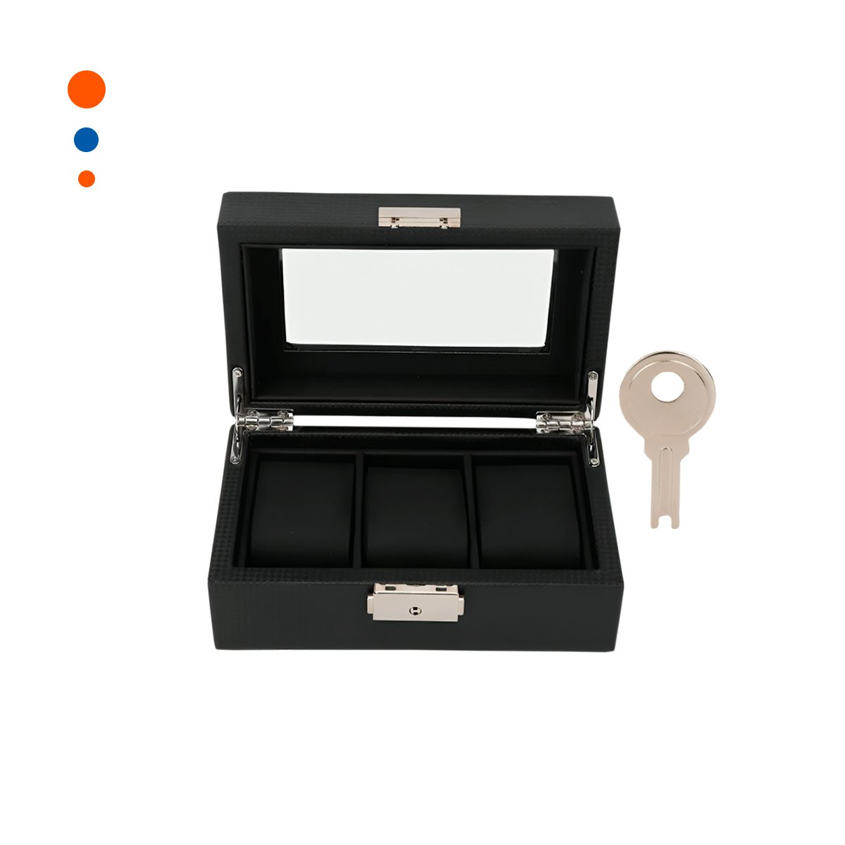 PROTECTOR PORTA RELOJES CON 3 DIVISIONES INTERNAS COMPLETO Y+PAPEL REGALO - 1
