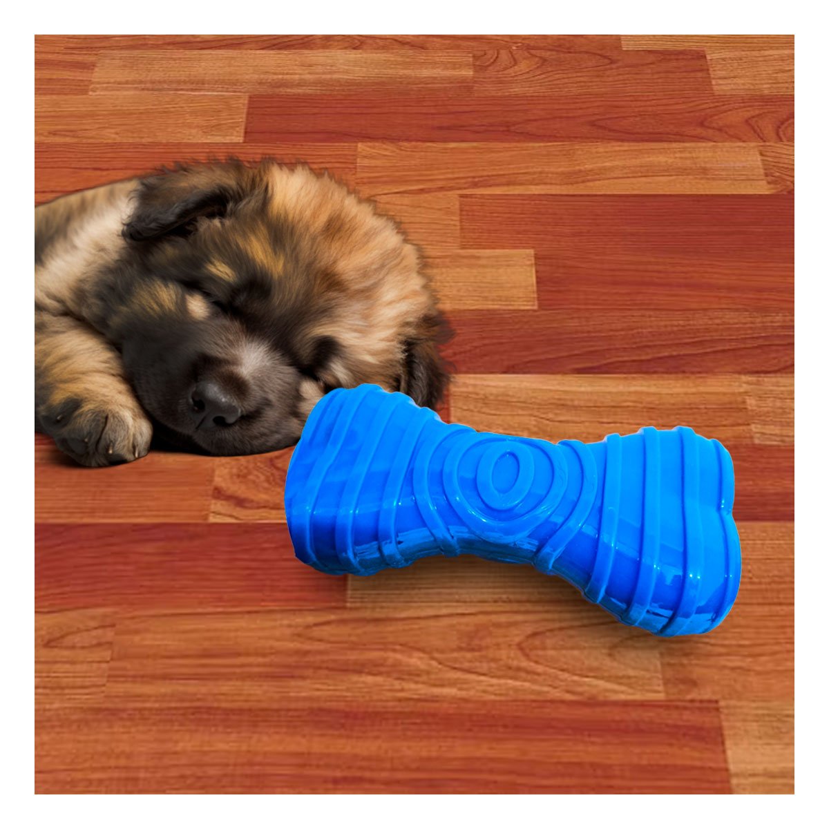 PACK2 JUGUETE LIGERO HUESO CON RAYAS EN TONO AZUL QUE OPTIMIZA RINCONES Y+PAPEL REGALO - 2