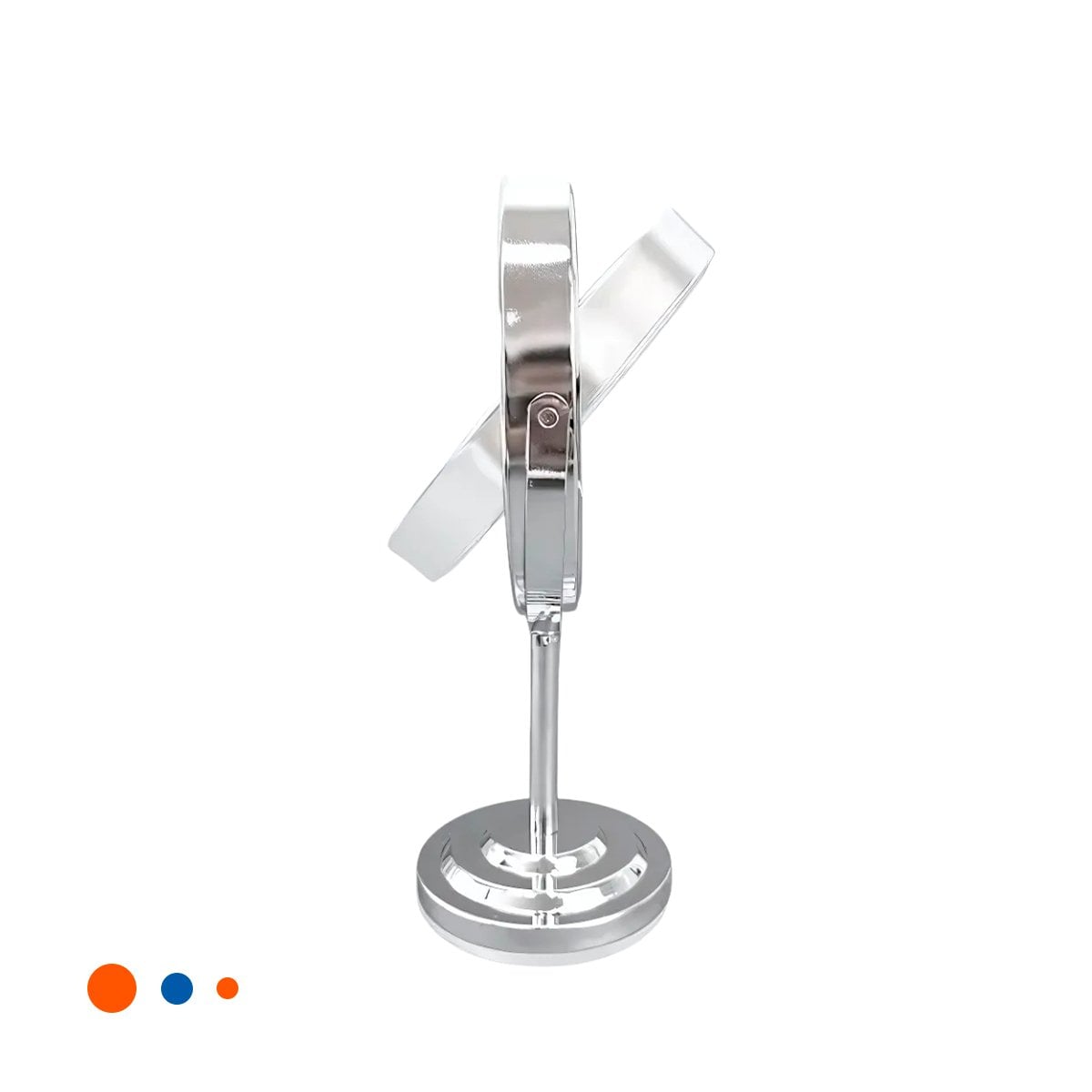 PACK6 CRISTAL MODERNO CIRCULAR DOBLE DE MESA 21,5CM PLATEADO Y+REGALO STICKER - 2
