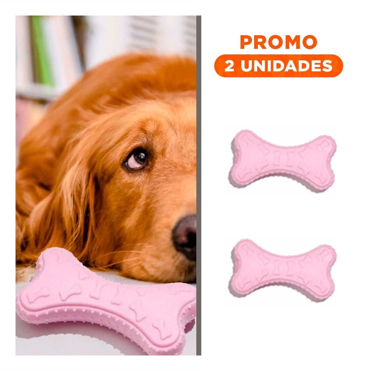 PACK2 ELEMENTO INTERACTIVO PEQUENO EN ROSADO CLARO CON DISENO ERGONOMICO - 1