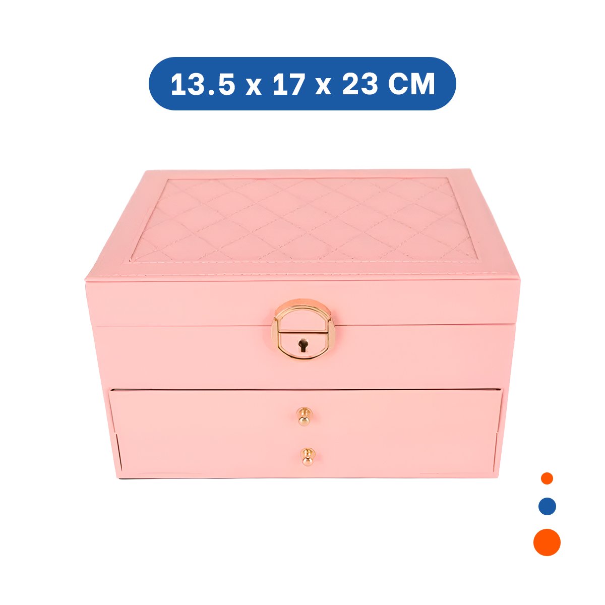 PACK6 JOYERO MODERNO ROSADO 3 NIVELES 23X17X13,5 CM ORGANIZADOR Y+REGALO STICKER - 4