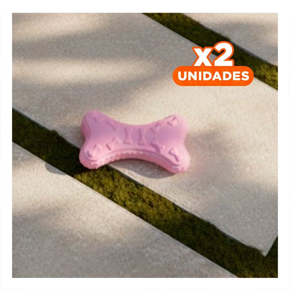 PACK2 ELEMENTO RESISTENTE PEQUENO EN ROSADO CLARO PARA MASCOTA Y+REGALO STICKER - 1