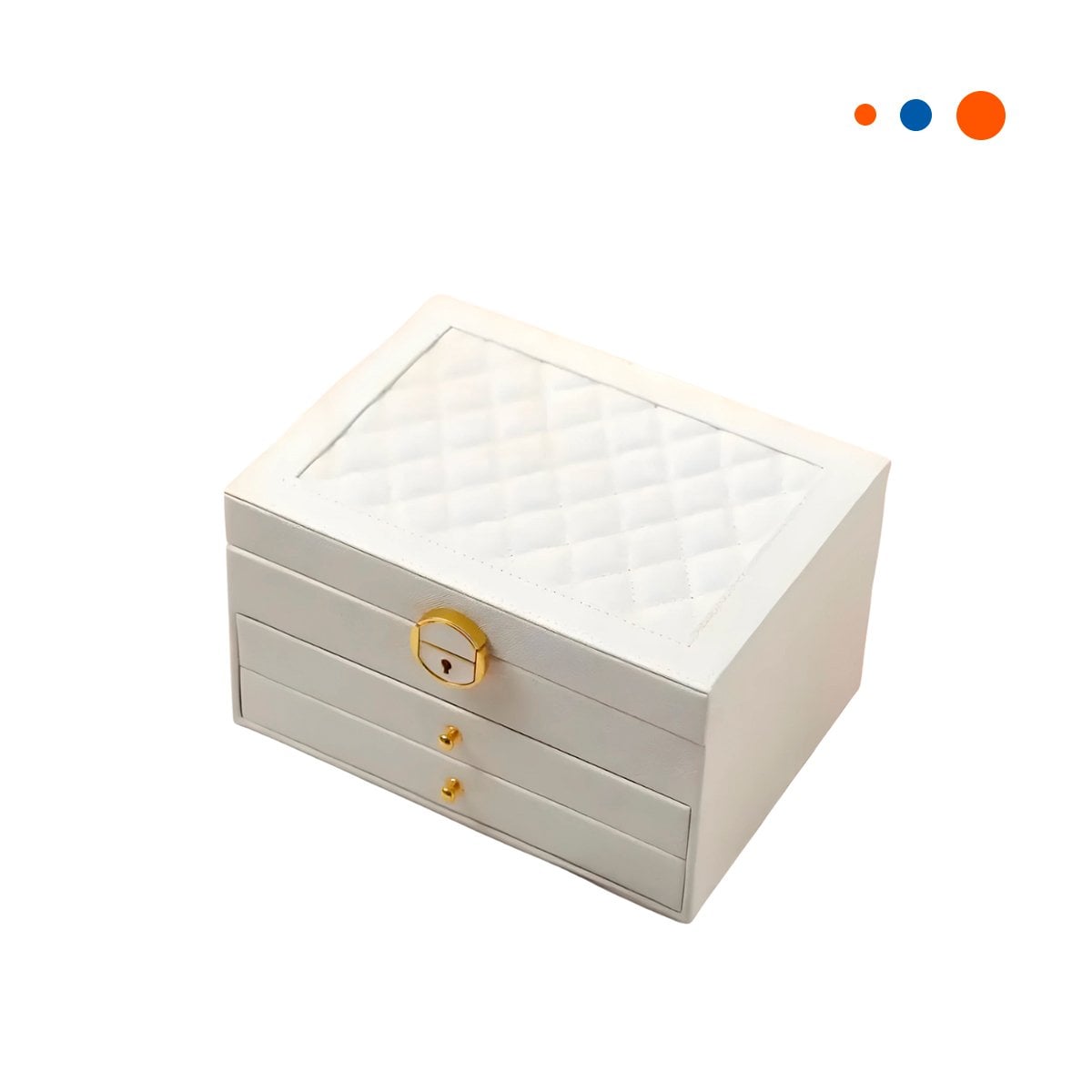 CAJA ORGANIZADORA 3 NIVELES 23X17X13,5 CM BLANCO HOGAR Y+PAPEL REGALO - 1