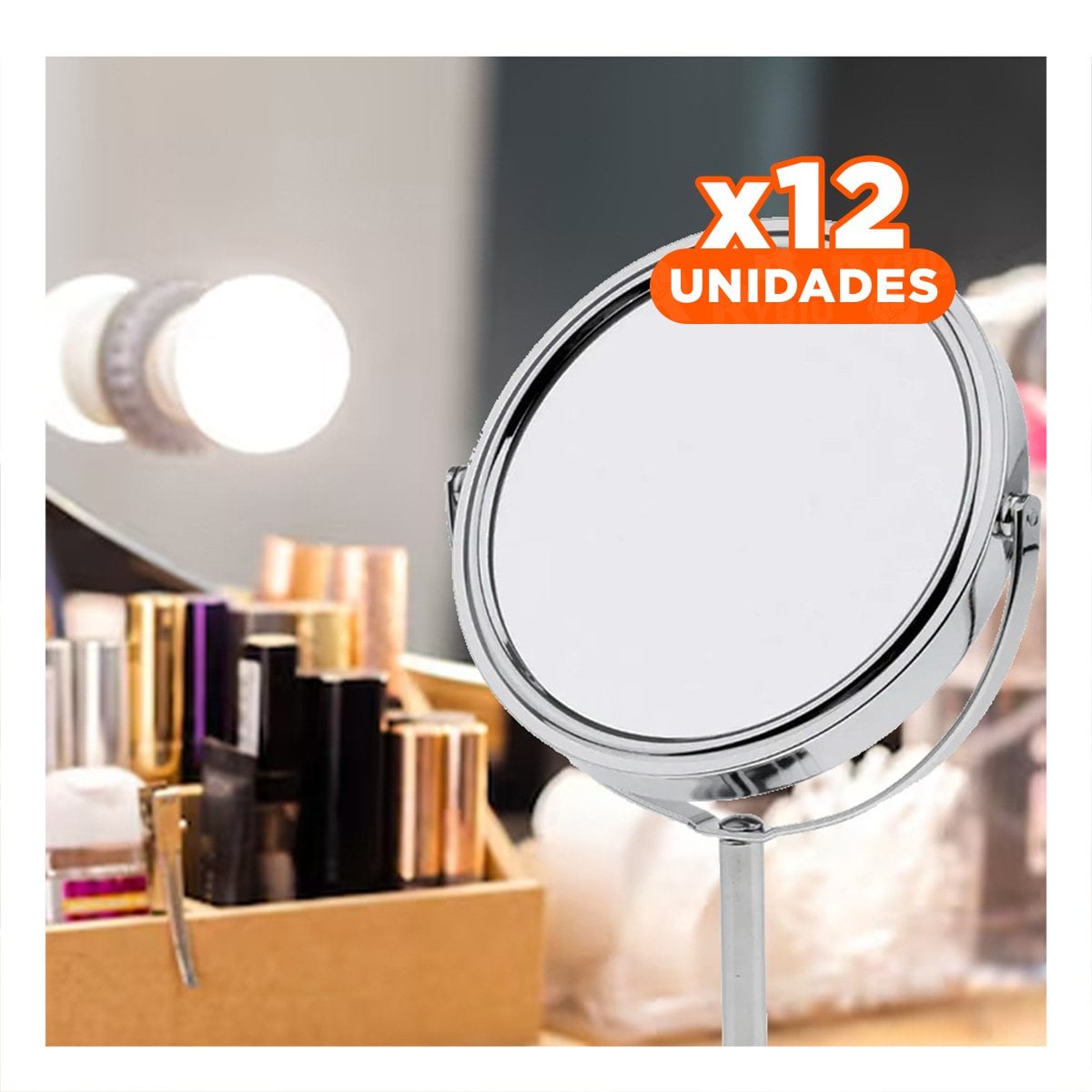 PACK12 CRISTAL DE TOCADOR OVALADO DOBLE 16CM PLATEADO - 1