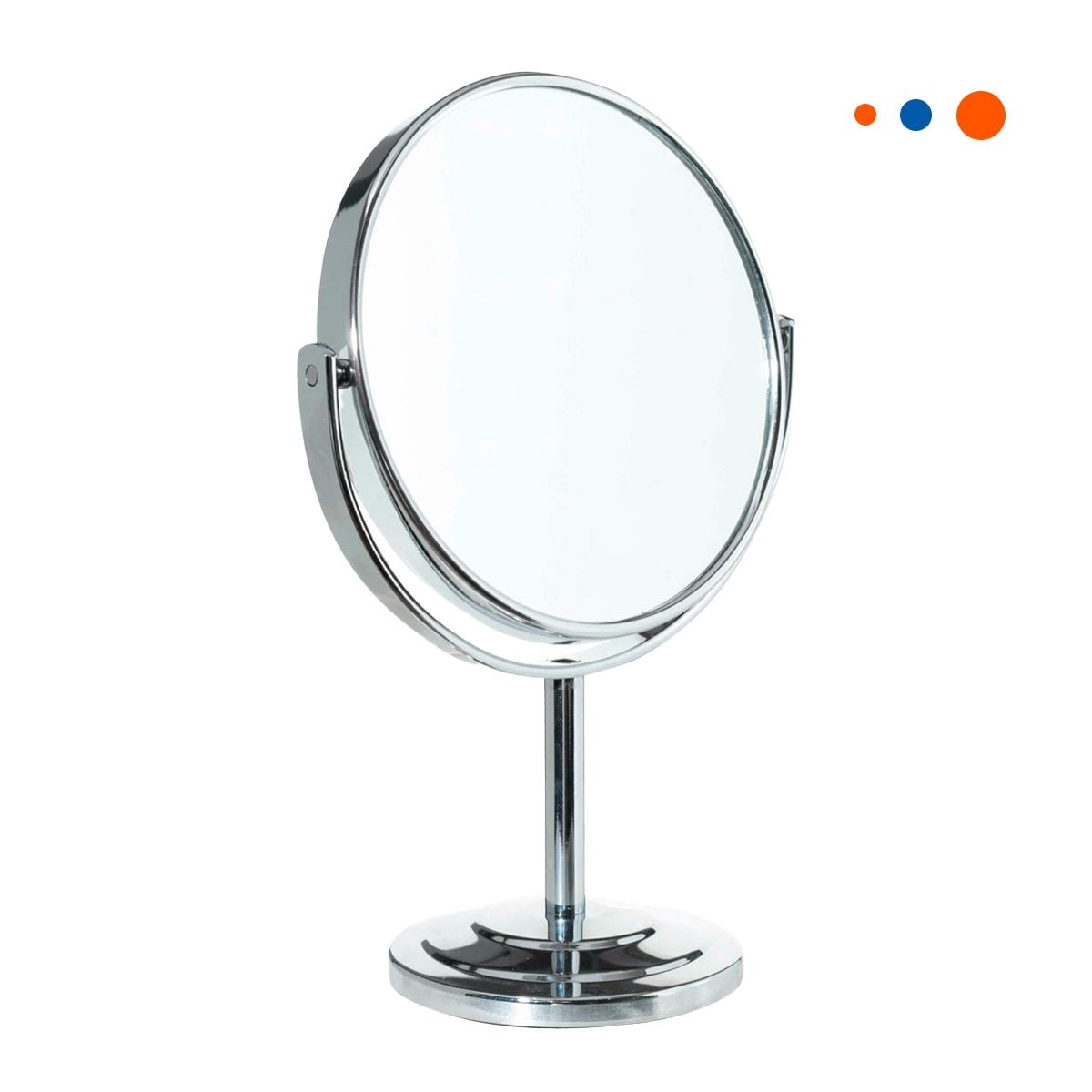 SUPERFICIE REFLECTIVA DE TOCADOR CIRCULAR 14,5CM PLATEADO Y+REGALO STICKER - 3