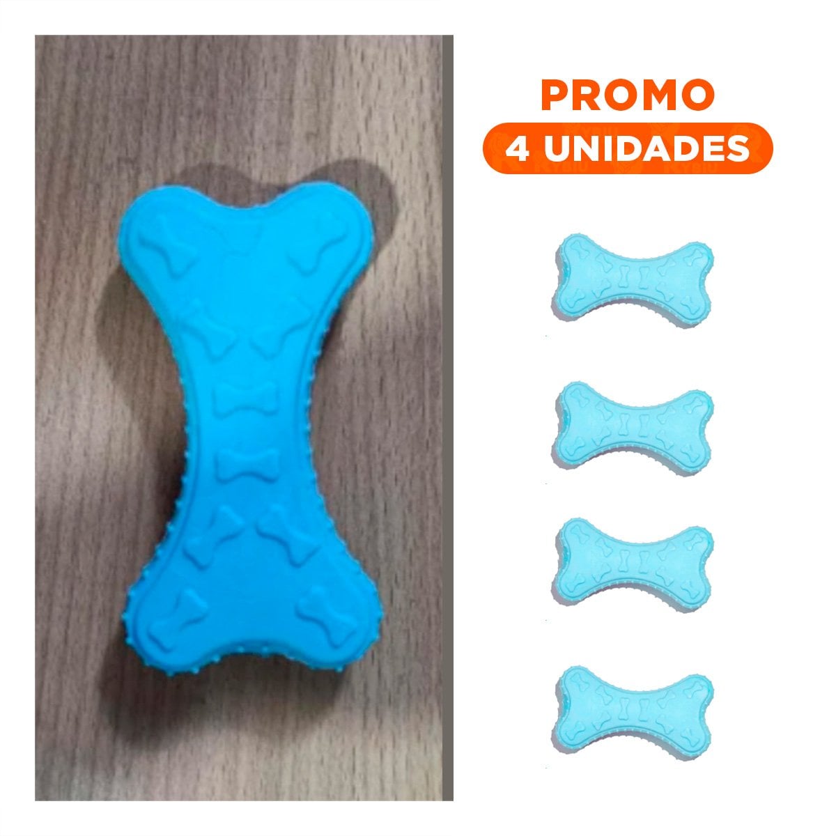PACK4 PIEZA PEQUENA EN CELESTE CLARO CON CONTORNO HUESO SIMPLIFICADO Y+REGALO STICKER - 1
