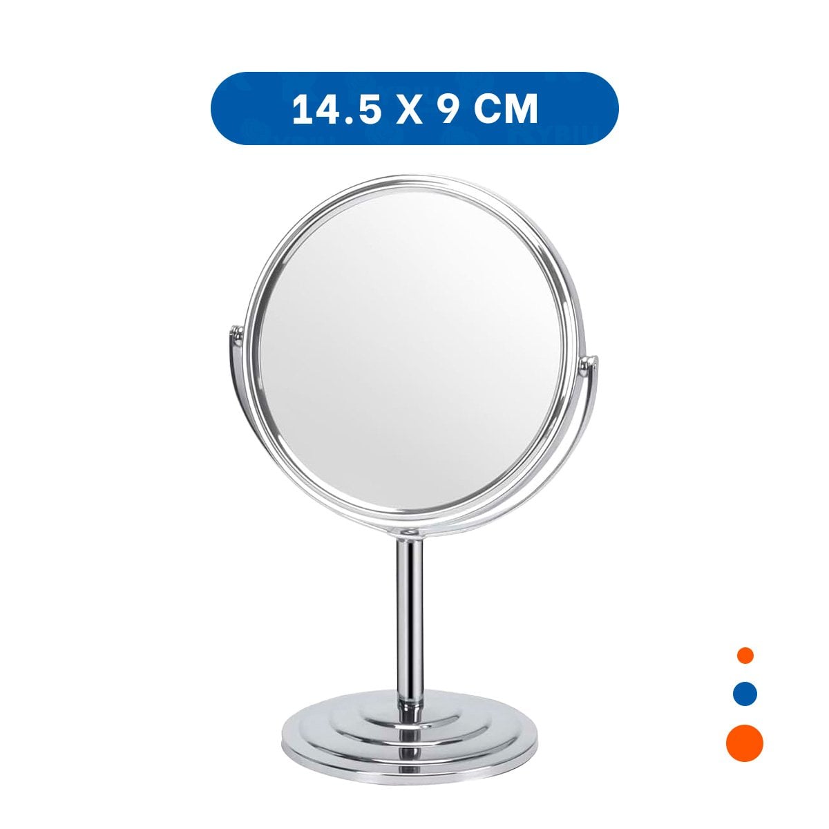 PACK12 REFLEJO MODERNO CIRCULAR DOBLE DE MESA 14,5CM PLATEADO - 4