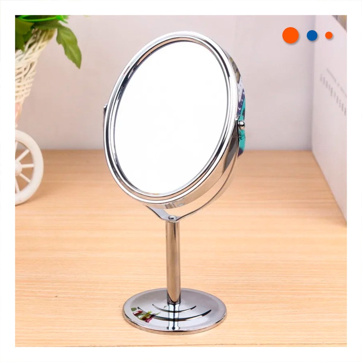 PACK12 REFLEJO MODERNO CIRCULAR DOBLE DE MESA 14,5CM PLATEADO - 5