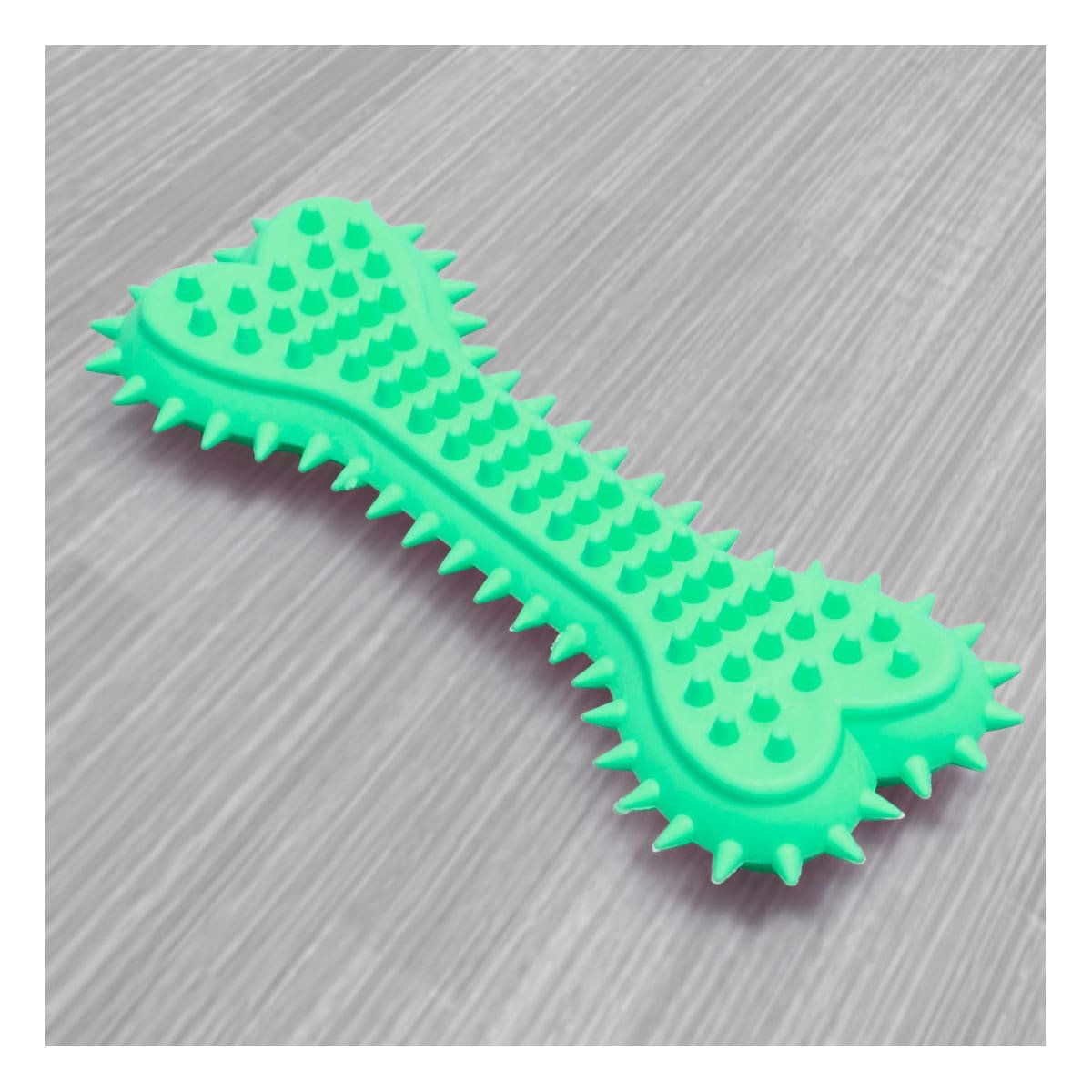 MORDEDOR HUESO CON PUAS EN COLOR VERDE AGUA PARA MOVIMIENTO Y ENTRETENIMIENTO Y+REGALO STICKER - 2