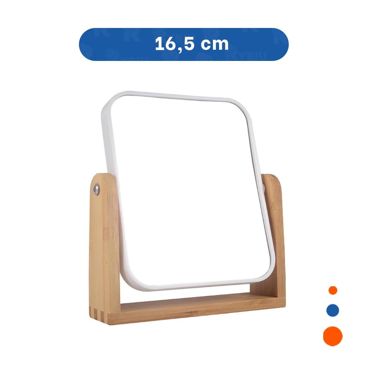 PACK4 REFLEJO RECTANGULAR DOBLE TRANSPARENTE 16,5CM BASE MADERA Y+PAPEL REGALO - 4