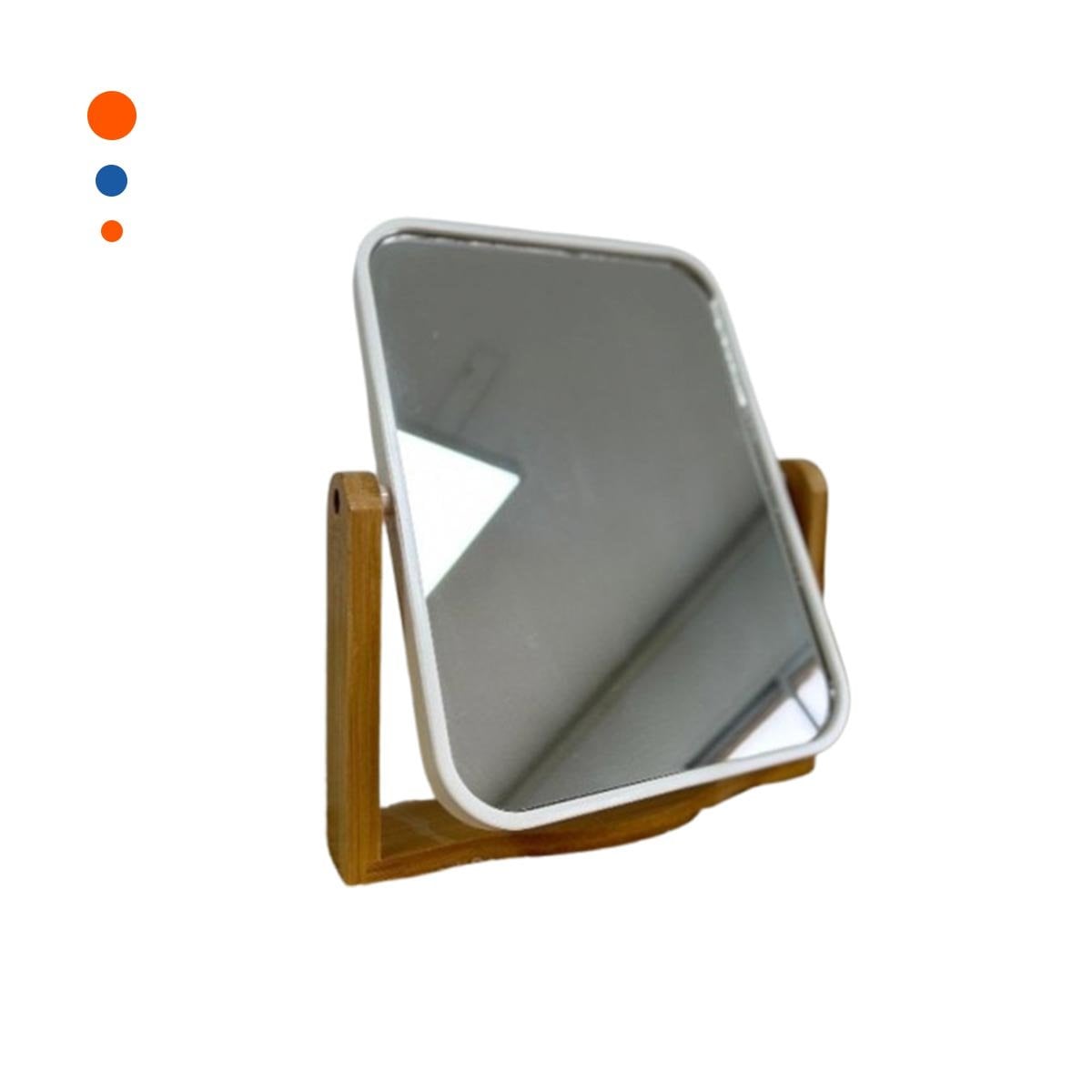 PACK6 ESPEJO RECTANGULAR DOBLE ESTILO NATURAL 16,5CM TRANSPARENTE Y+REGALO STICKER - 2