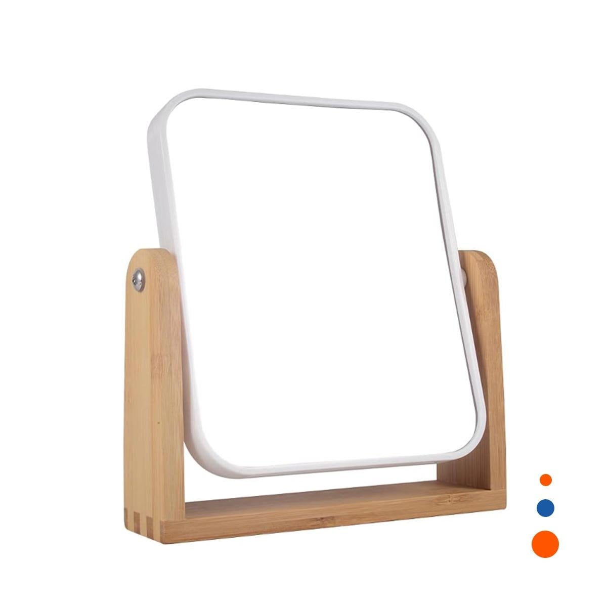 SUPERFICIE REFLECTANTE RECTANGULAR TRANSPARENTE 16,5CM BASE MADERA Y+REGALO STICKER - 3