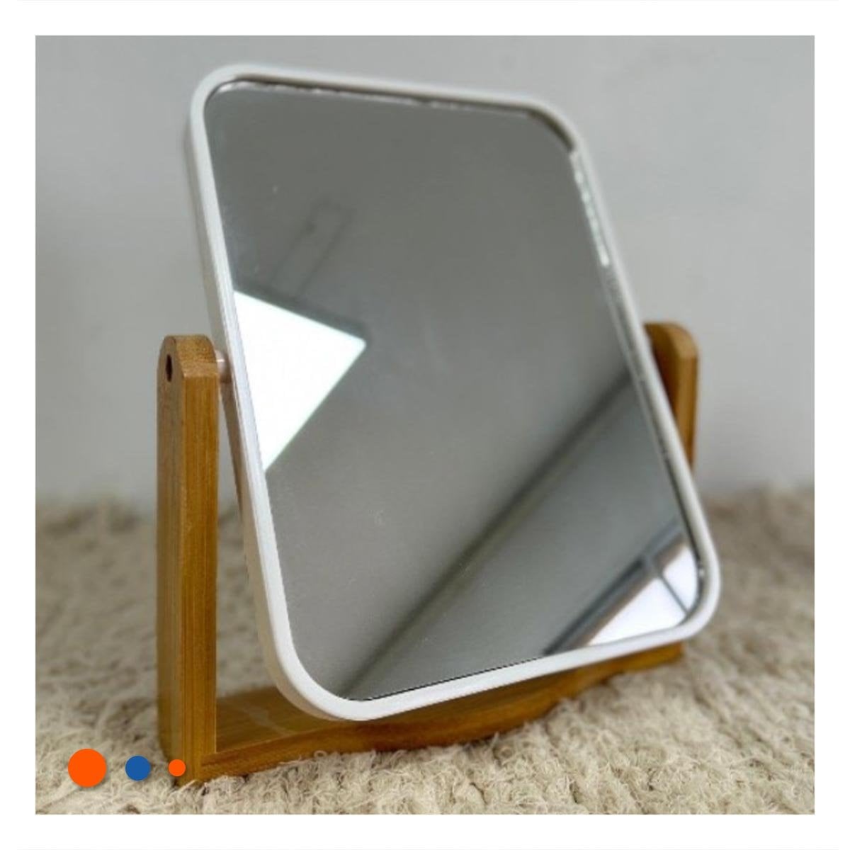 LUNA RECTANGULAR DOBLE PARA HOGAR 16,5CM TRANSPARENTE MADERA - 1