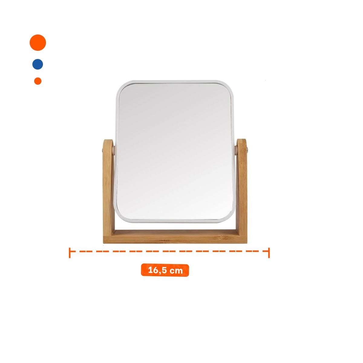 LUNA RECTANGULAR DOBLE PARA HOGAR 16,5CM TRANSPARENTE MADERA - 4