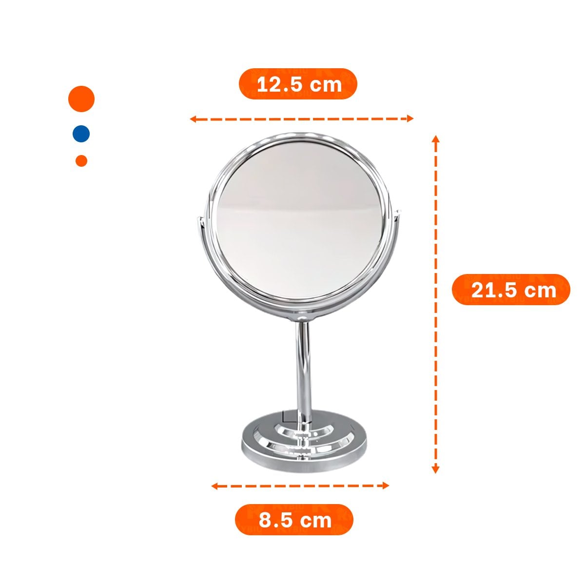 PACK4 ARTICULO DECORATIVO CIRCULAR DOBLE DE MESA 21,5CM PLATEADO Y+REGALO STICKER - 4