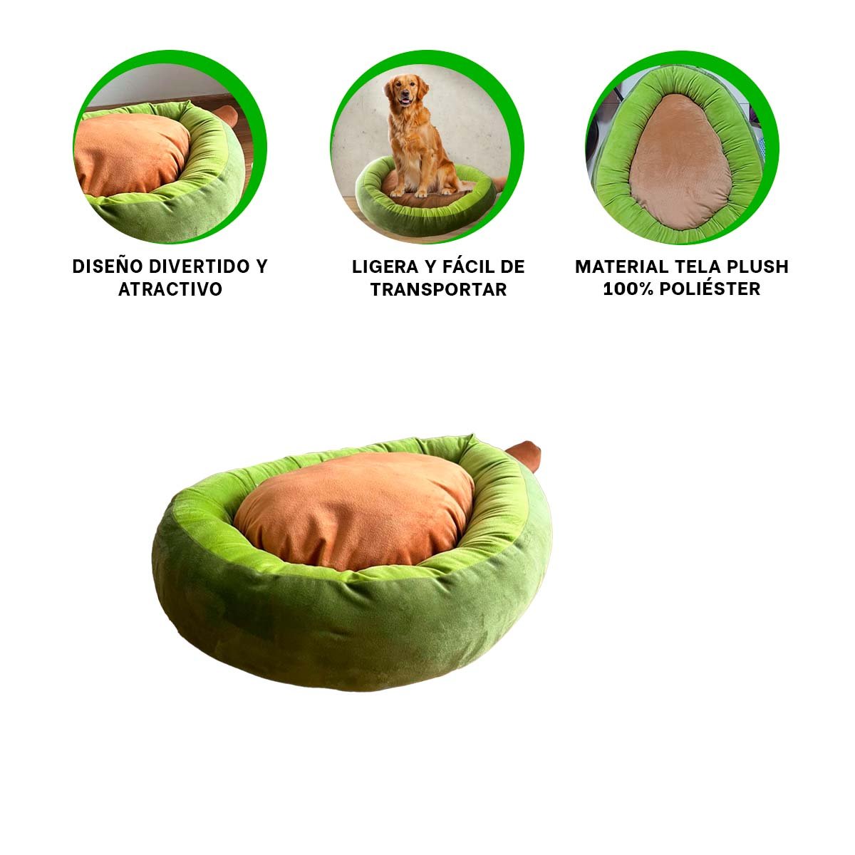 CAMA PALTA PARA MASCOTA TALLA L VERDE DE MODELO FINO PARA SU ESTILO - 3