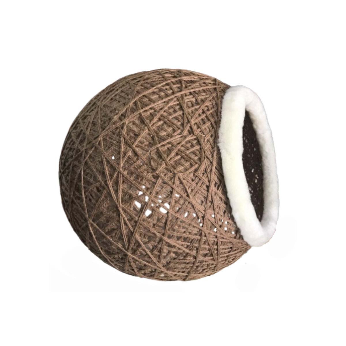 BASE MULLIDA PARA GATOS EN BLANCO PELUCHE CON INTERIOR MARRON CLARO Y+LIGAS REGALO - 3