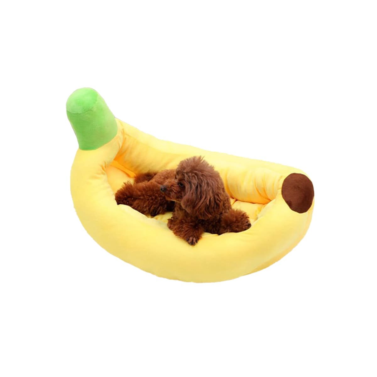 PACK4 DESCANSO MULLIDO INSPIRADO EN PLATANO PARA MASCOTA TALLA L AMARILLO Y+PAPEL REGALO - 3