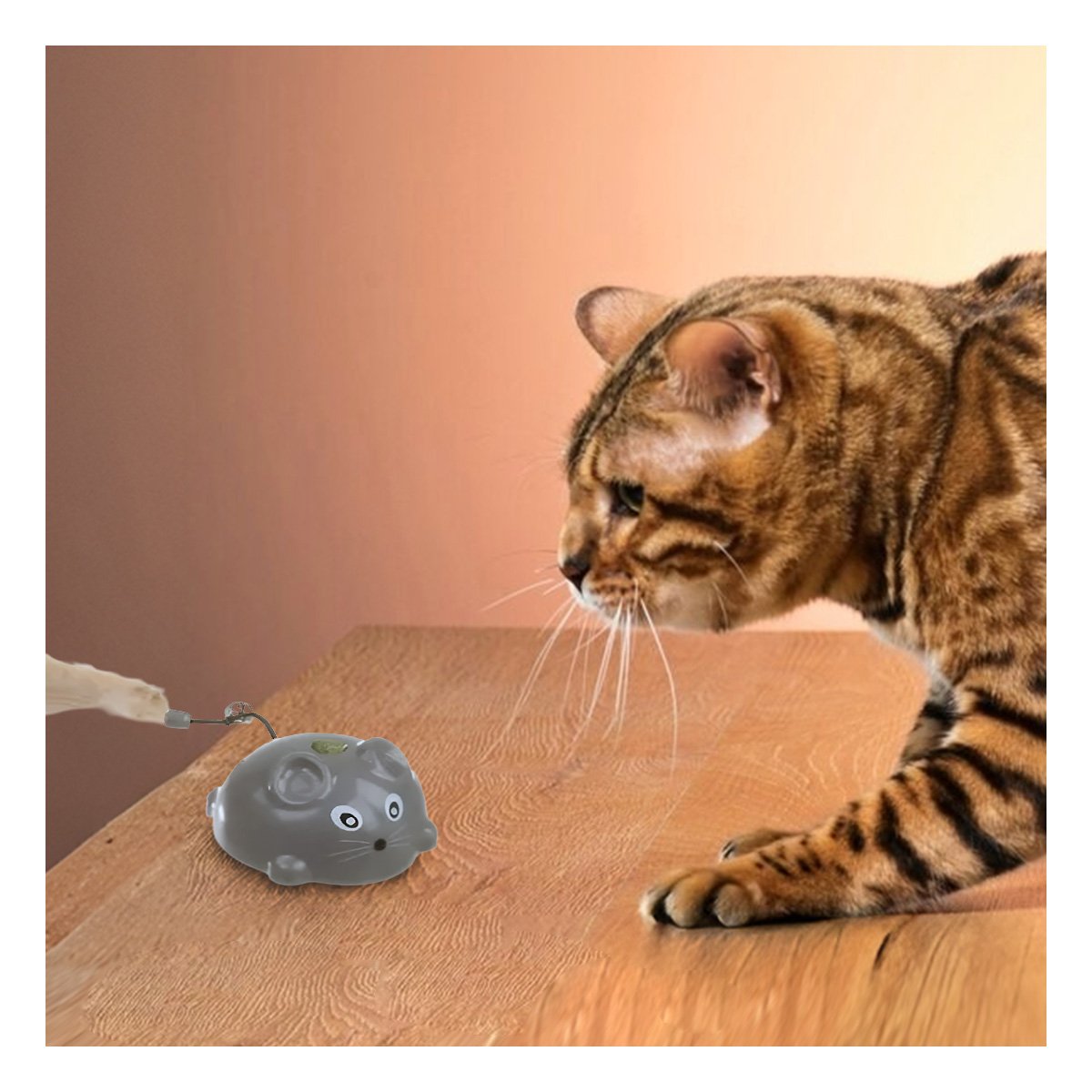 PACK2 RATON INTERACTIVO PLOMO CON CATNIP DE GRAN BRILLO PARA UNA VISTA - 2