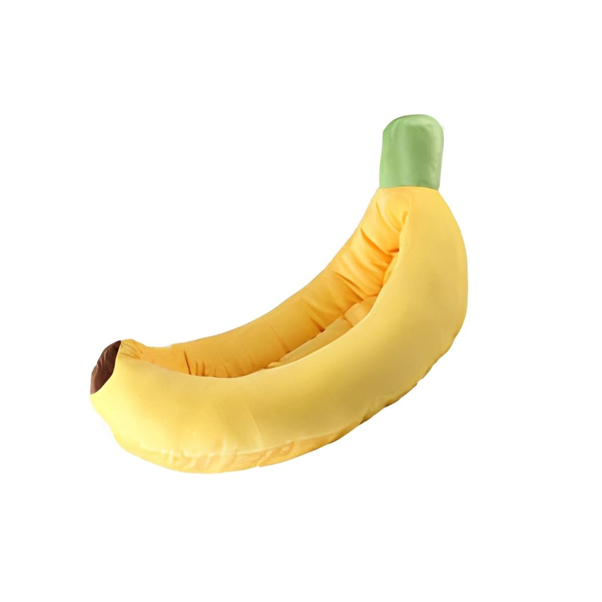 PACK2 DESCANSO ACOLCHADO ESTILO PLATANO PARA MASCOTA TALLA L AMARILLO VIBRANTE Y+REGALO STICKER - 2