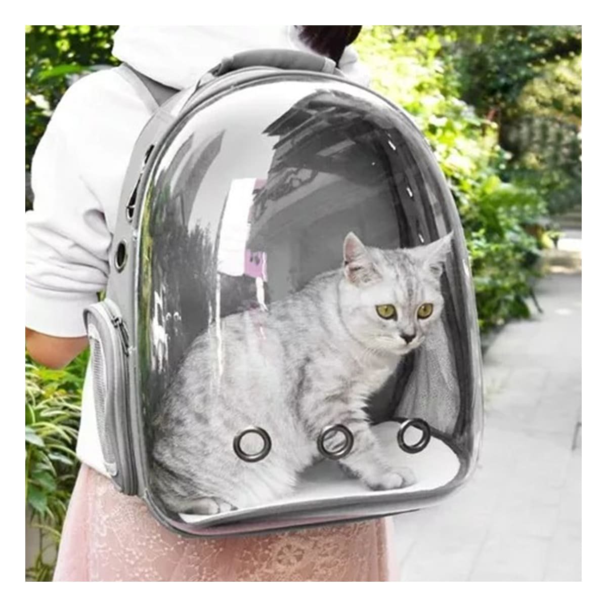 PACK4 MORRAL BURBUJA EXPANDIBLE PARA GATO EN PLOMO CON ESPACIO AMPLIO Y+PAPEL REGALO - 2